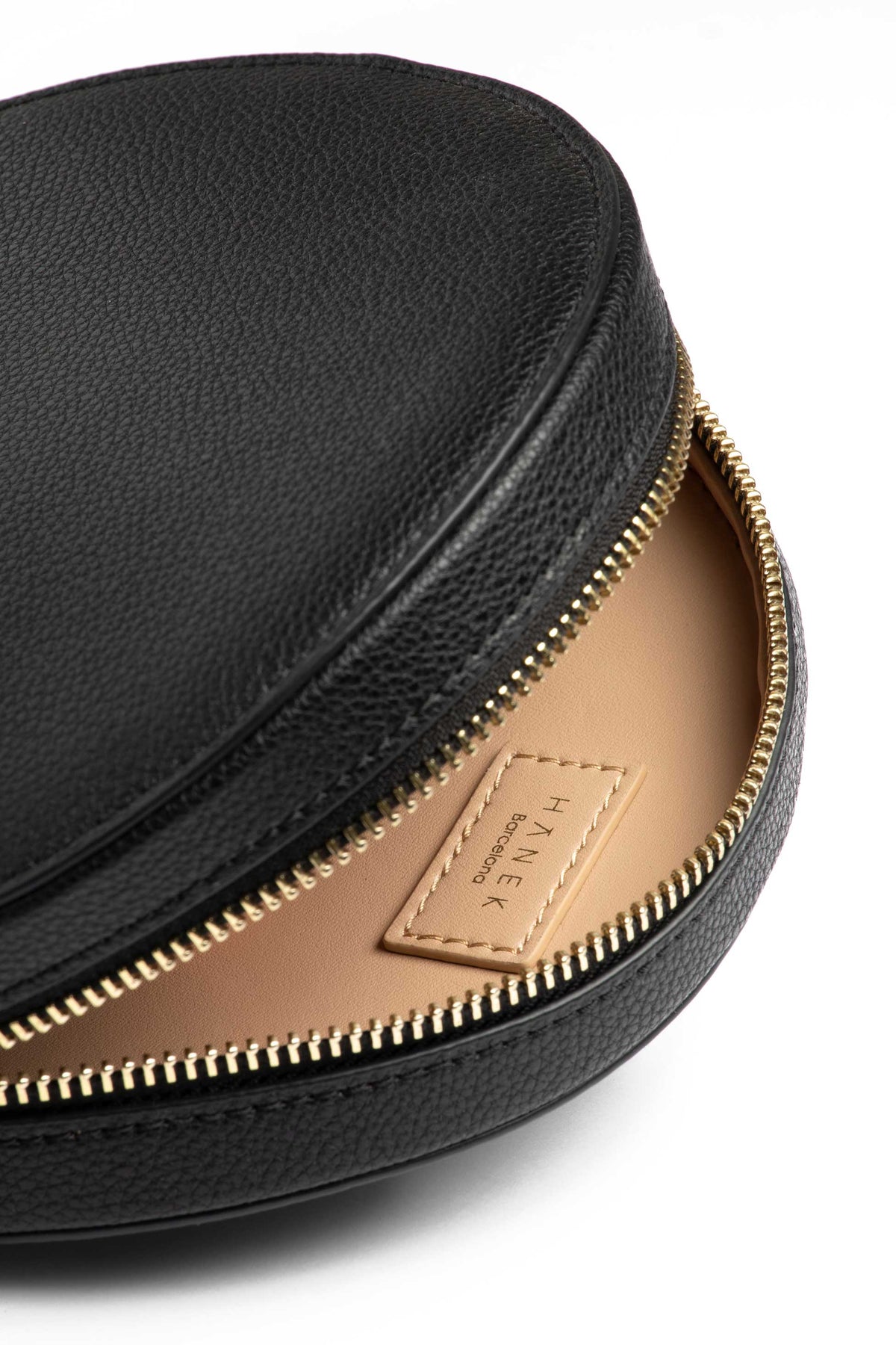 Schwarze runde Tasche