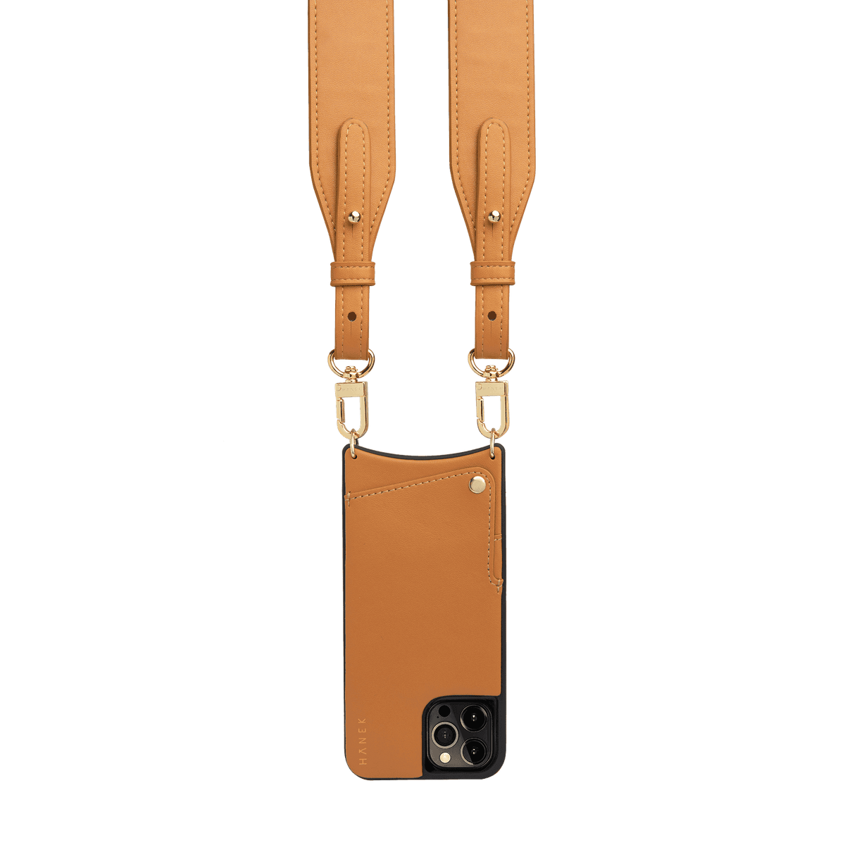Funda con cuerda iphone Funda + Correa Ancha [Camel]