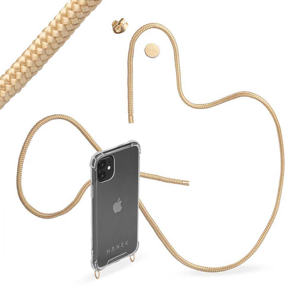 Para Apple IPHONE Xs Max Funda Con Cadena Banda Cuerda Móvil Colgar Púrpura