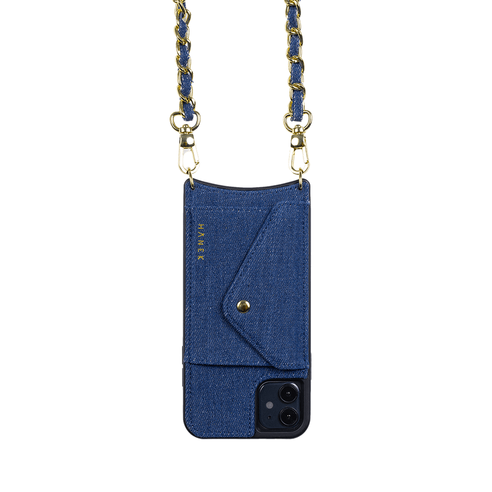 iPhone XR ancla azul náutica con cuerda y funda negra